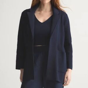 Quince Knit Navy Blazer